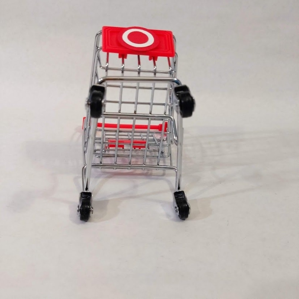 Replica Target Mini Shopping Cart Desk Top Toy Barbie Dolls Size Bulseye Logo - Picture 7 of 11